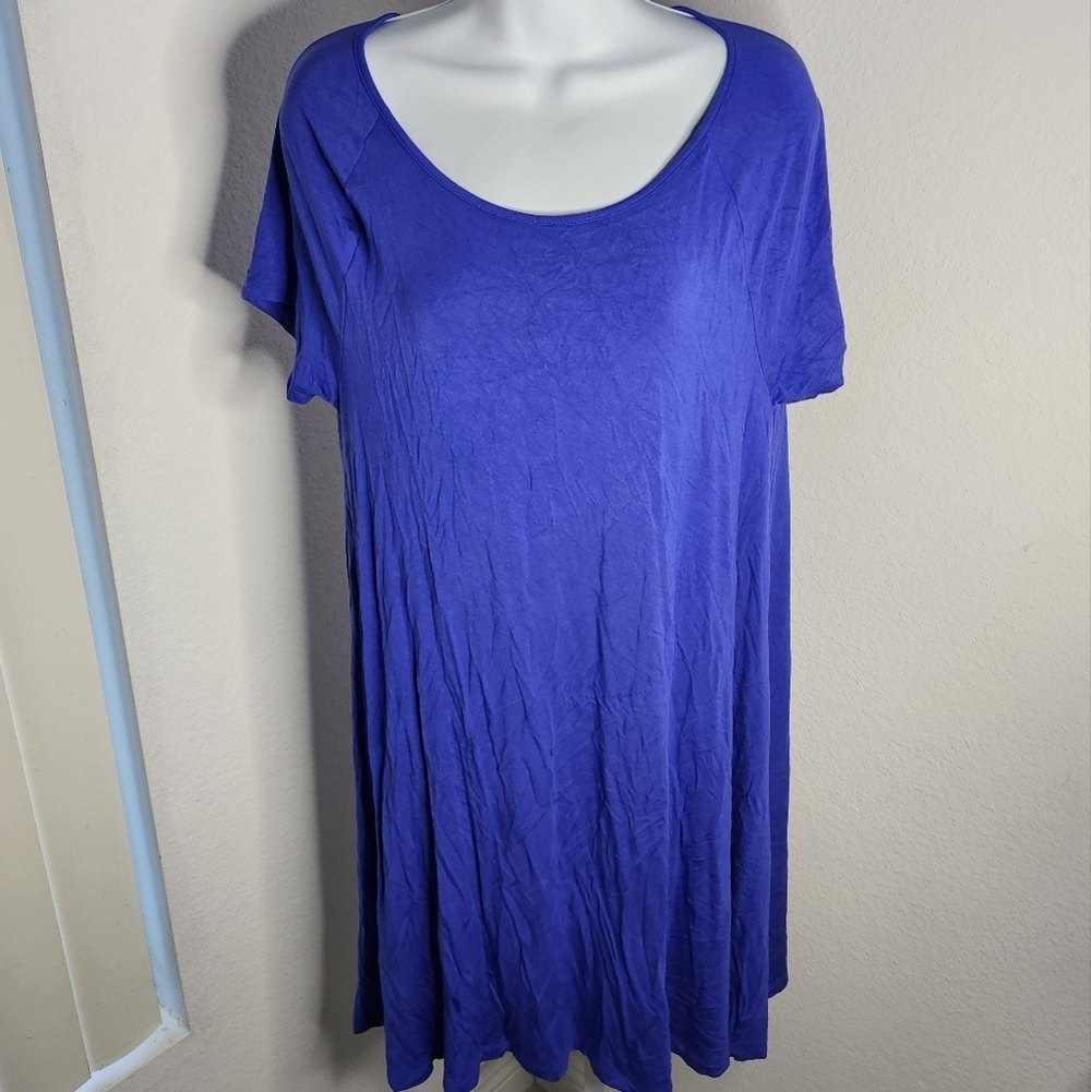 Old Navy Royal Blue Flowy Short sleeve Blouse Size LG